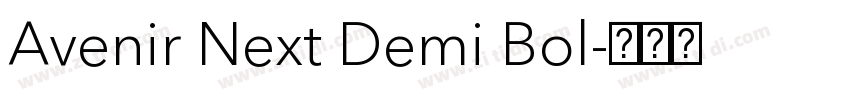Avenir Next Demi Bol字体转换